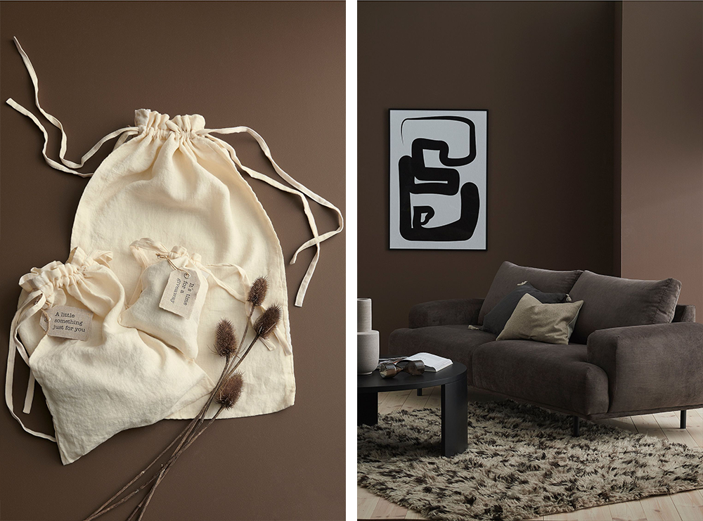 Ellos Home Presentpåse Candice och Ellos Home Soffa Shape 3-sits i chenille höstnyheter