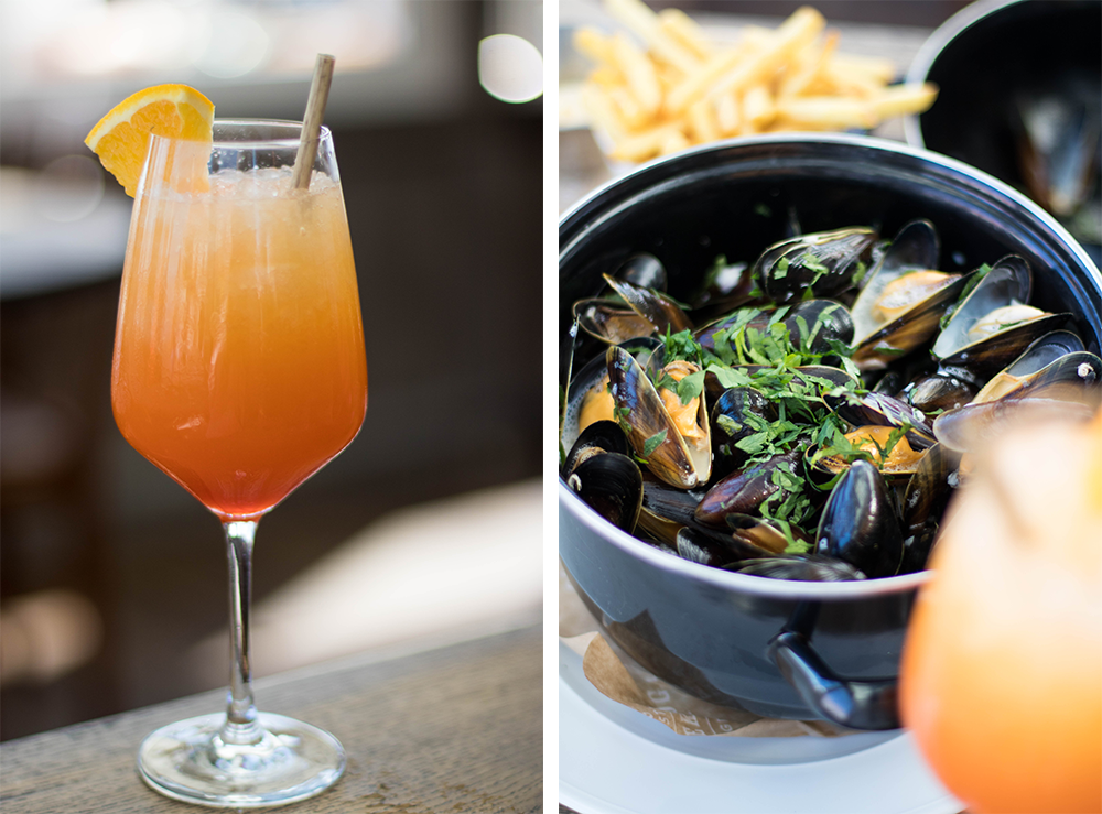göstas fiskekrog. Moules Frites. Blåmusslor · vitt vin · grädde · vitlök · Pernod · persilja · fänkål · schalottenlök · pommes frites · aioli