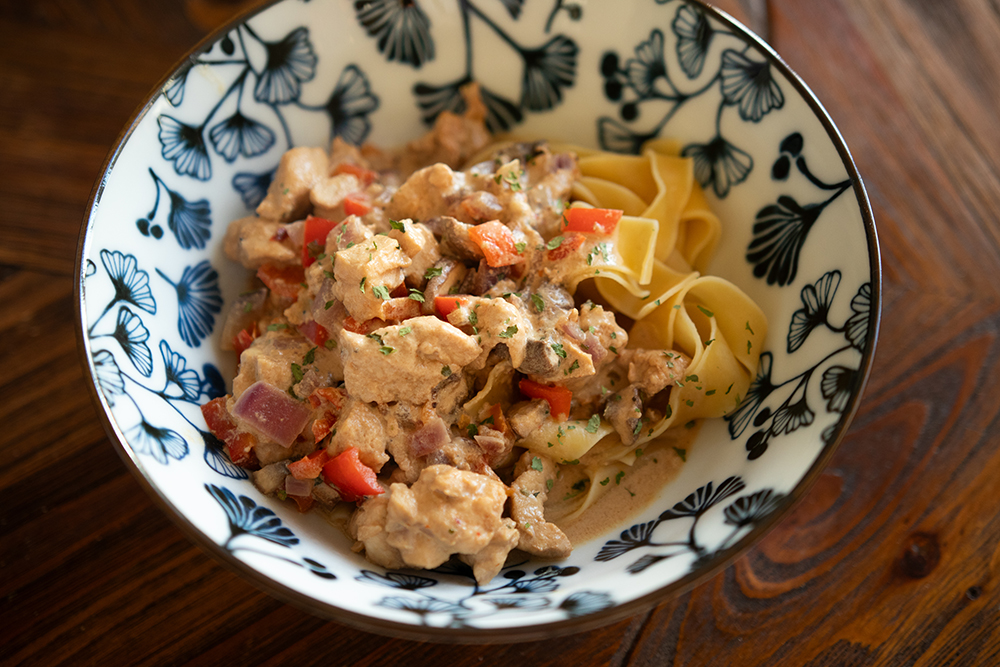 Kycklinggryta och pasta